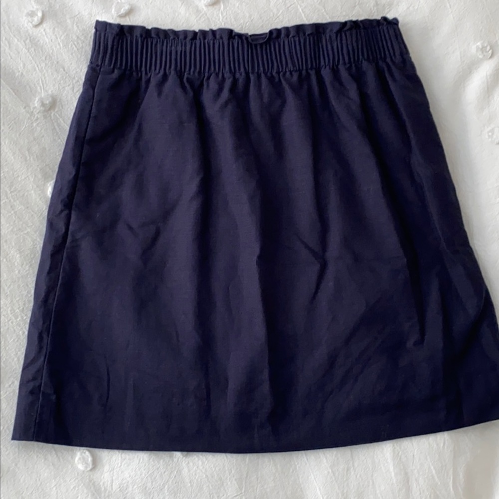J.Crew navy blue lined  skirt